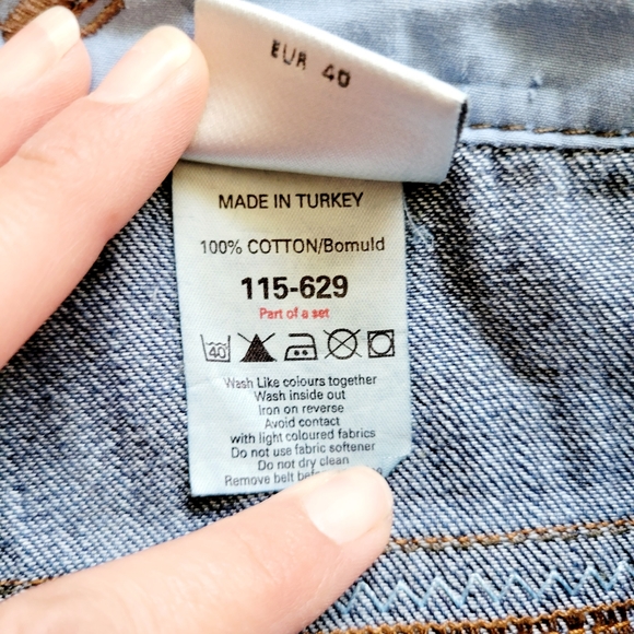 Next slouch wide leg cropped jeans size 12 - Picture 7 of 13